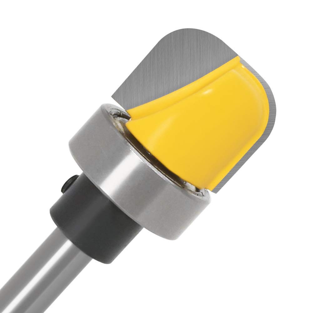 3 pz 1/4 di pollice gambo tondo punta del router set ciotola e vassoio modello fondo lavorazione del legno trapano strumento 3/4 pollici 5/16 pollici 1-1/8 pollici