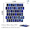 EDUS Neon Blue Posters for Aesthetic Room Decoration, Blue Wall Decor Collage Kit Prints, 50pcs 4x6 inch, Posters for Teen Girls Room Decor, Dorm Decor Trendy #2