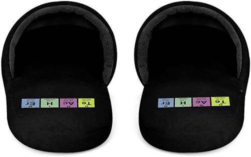 Miniatura 6 de Science Teacher Chemical Elements Slippers For Women Indoor Washable Non Slip Light Soft House Cotton Shoes Bedroom