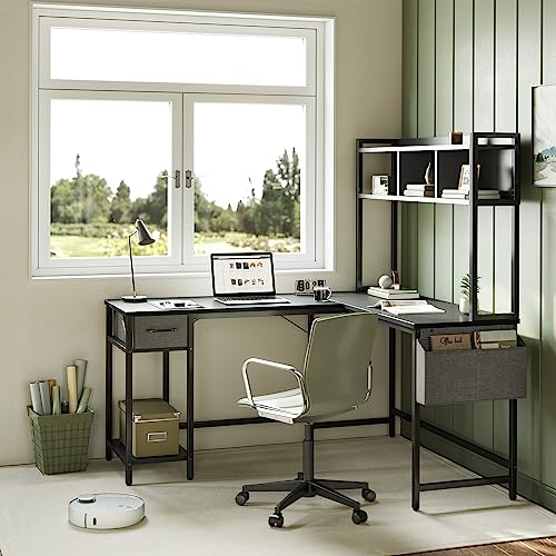 Cubiker L字ラック付きデスク 幅150cm