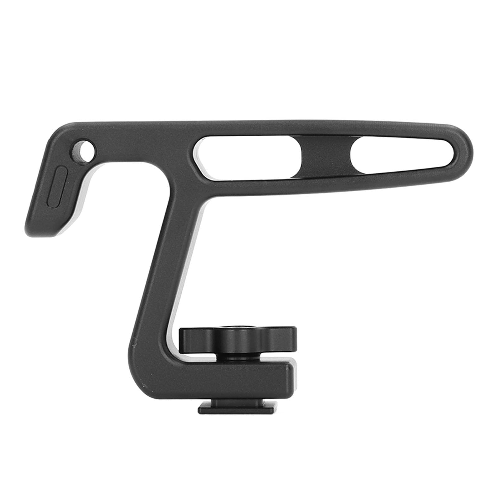 Mini uchwyt górny Ergonomiczny uchwyt aparatu ze stopu aluminium z otworem na śrubę 1/4 cala 3/8 cala i otworem montażowym Uchwyt do zimnego buta dla vlogerów i małych aparatów