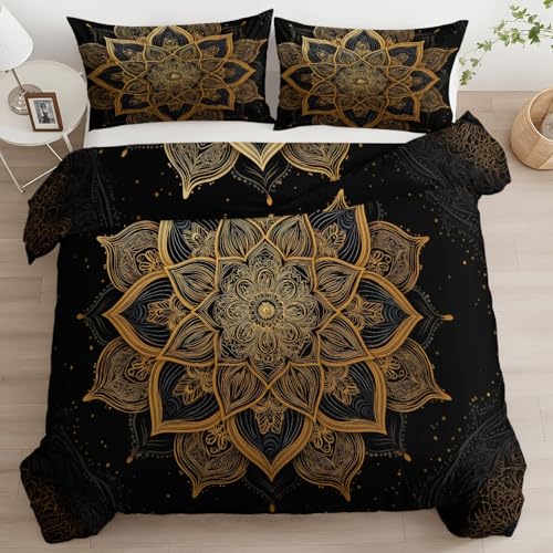 Negro Juego de Fundas Nórdicas Suave 3