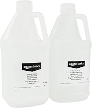 Amazon Basics 1/2 Gallon Clear & White Glue Combo for Slime, Transparent/White, 64 fl oz
