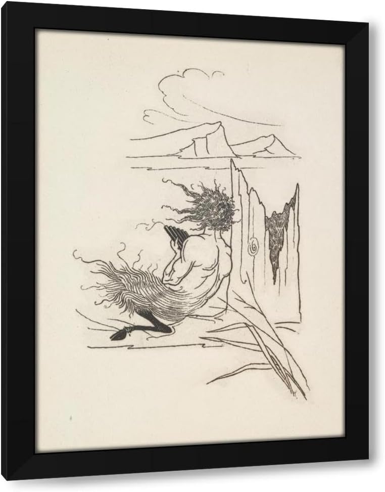 Aubrey Vincent Beardsley 19x24 Black Modern Framed Art Print Titled: Grotesques by Aubrey Beardsley 6 (1910S)