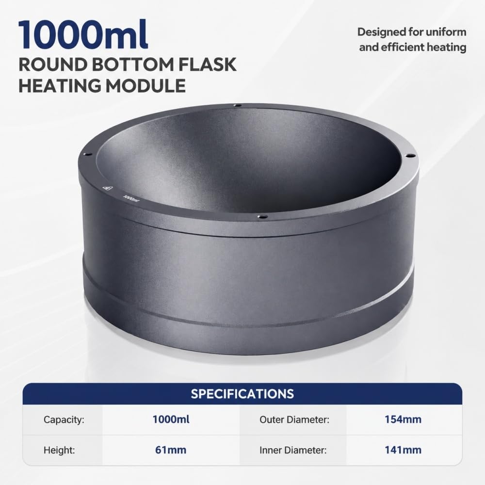 Bloque Calefactor de Aluminio para agitador de 1000 ml | El bloque de aluminio CNC de precisión optimiza la transferencia de calor