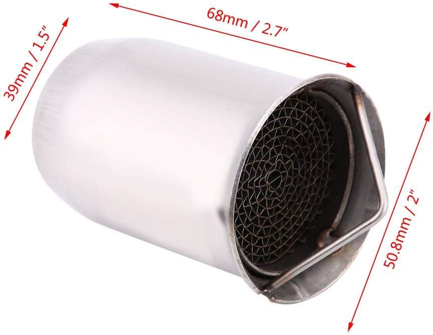 for motorcycle exhaust db killer Gorgeri 51mm Universal Stainless Steel Motorcycle Exhaust Pipe Muffler Silencer Insert DB Killer Noise Eliminator DB Killer (Style 4)