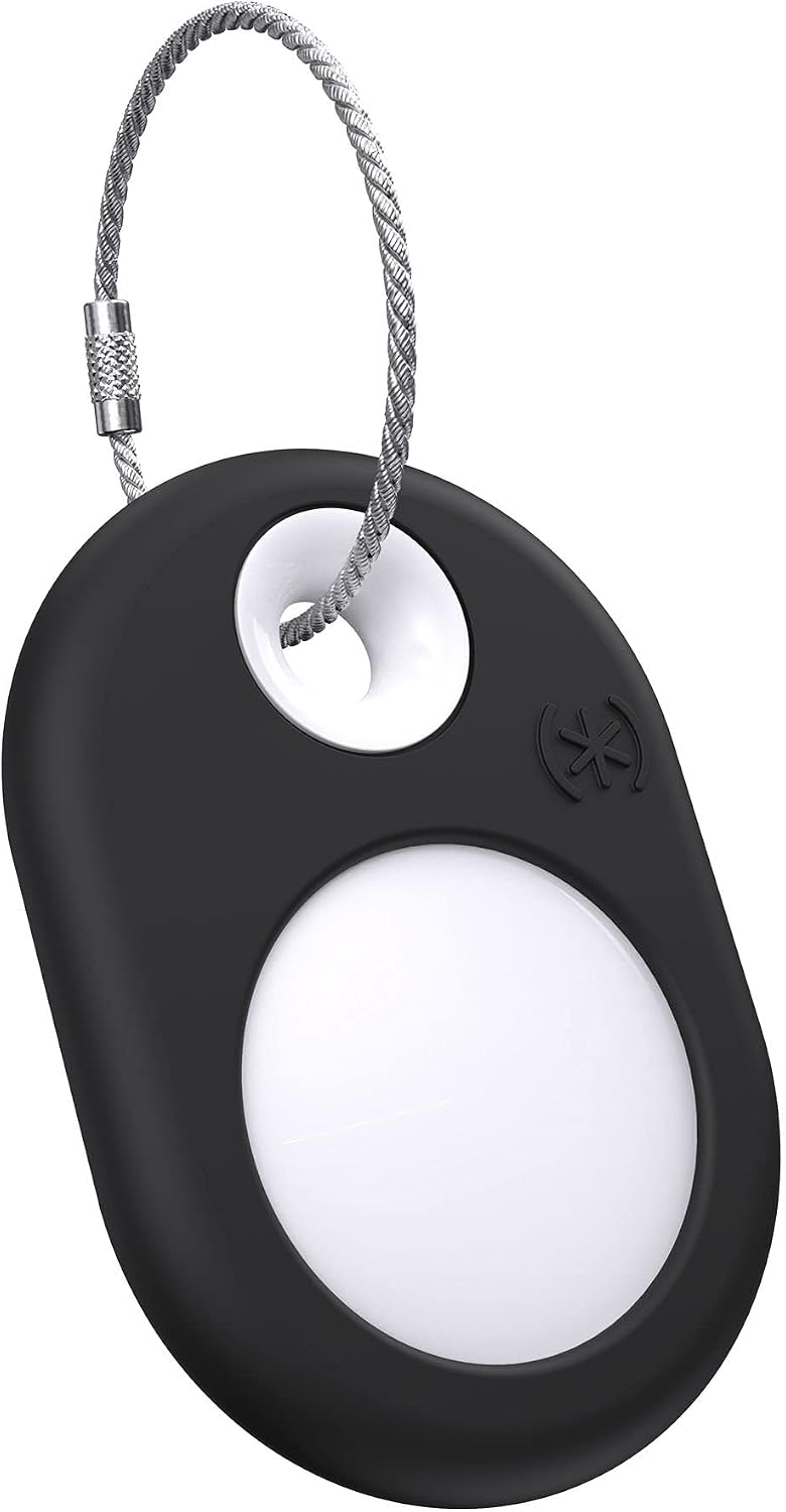 Speck Products Presidio SiliRing AirTag Holder, Black/White
