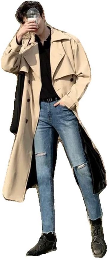 Xingfenly Windbreaker Mid Length Handsome Over Knee Coat Autumn Elegant Cloak