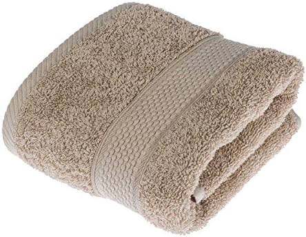 HOMESCAPES Turkish Cotton Face Towel Flannel Chocolate Very Soft and Absorbent, 500 GSM Heavy Weight for everyday Luxury