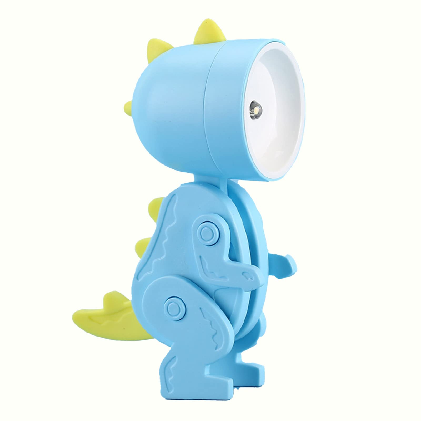Cute Dinosaur Night Light, Night Light Kids Lamp for Bedroom, Adjustable Angle LED Portable Dinosaur Lamp, Battery Powered Nightlight for Home Office Decorations Children Christmas Gifts (Blue)
