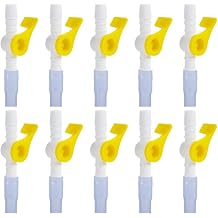 Silicone Tubing and Smooth Eged Valves 10 Pack Catheter Valve Urine Drainage Catheter Bag Edge