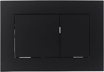 Toilet Dual Flush Actuator Plate, Front Actuation Toilet Tank Dual Flush Plate Compatible with TECE 9240400 9240407 9240417, Black