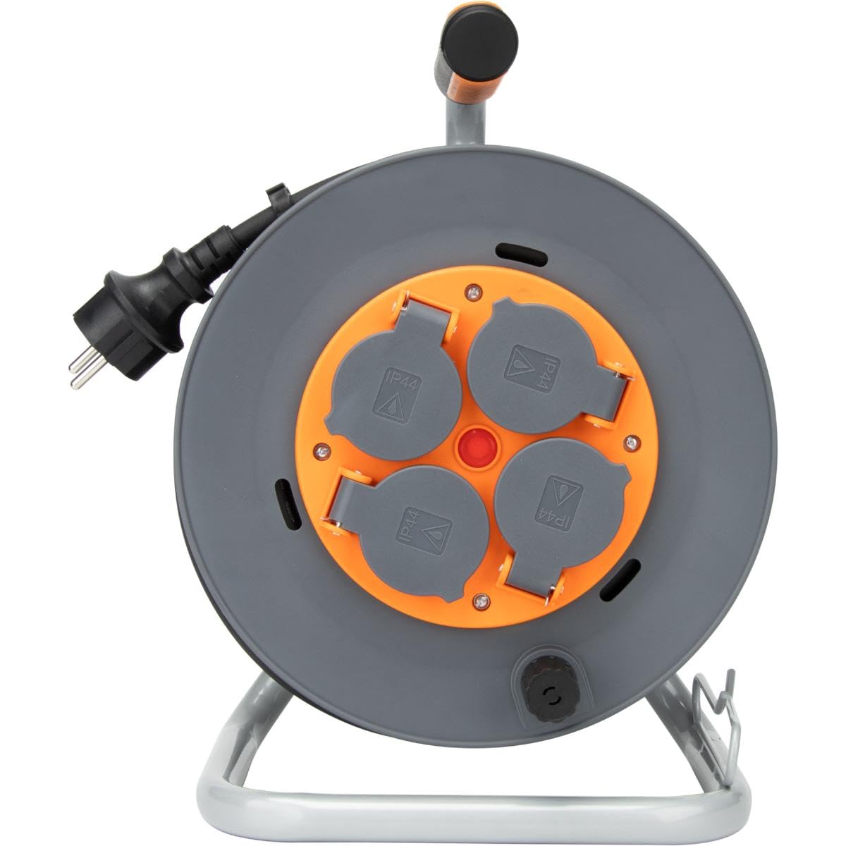 Zenitech - Enrouleur de Chantier IP44 4 Prises 16A 3G1,5mm² 25m - Orange