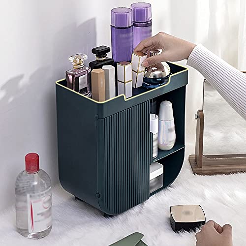 Organizzatore di trucco Grande capacità condimento multifunzione tavolino desktop scatola di immagazzinaggio cosmetico for la cura della pelle del rossetto rack rack rack Conservazione del trucco