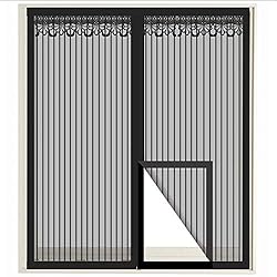 Mosquiteras Para Puertas Y Ventanas Doors Mosquitera Ventana Magnética, Mosquitera para Ventanas Protección contra Insectos, Mosquitera para la Puerta del Balcón, (Negro)