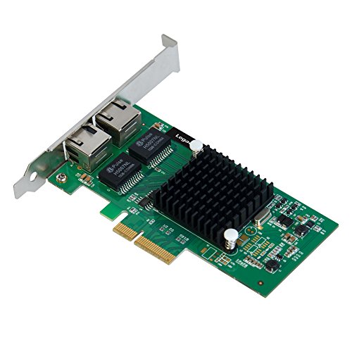 SIIG Tarjeta PCIe 4-Lane Dual-Port Gigabit Ethernet I350-T2 con dos puertos RJ45 Gigabit miniatura 2