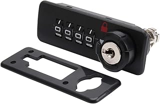 Padlock,Combination Locks, Luggage Coded Lock,Code Padlock,4 Door Mail Security Drawer Number Mechanical Safe Bination Cabinet Coded Padlock Wardrobe Cam Office Home Deposit Password Drawerblack Black