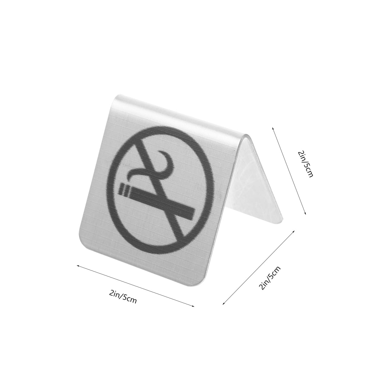 OUNONA Panneau De Table Inoxydable Double Face Interdit De Fumer Pour Restaurants Bureaux Espaces Publics 7.9X2X2 Pouces Signalétique Non Fumeurs Durable Facile À Nettoyer