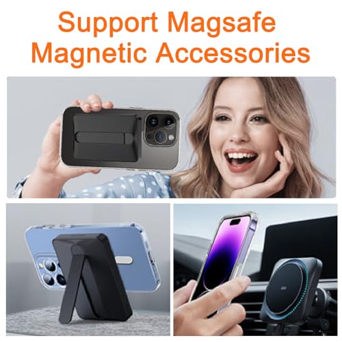 Image of COJOC 3PCS for Magsafe Ring Sticker,Universal Magnetic Conversion Adapter Compatible with Wireless Charging Accessories for iPhone 16 /15 /14 /13 Pro Max Mini, Galaxy Series and Phone Case,Silver