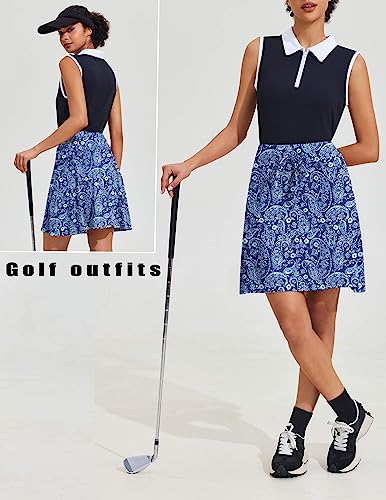 Image of COOrun Women's Golf Polo T Shirts Lightweight Moisture Wicking Sleeveless Shirt Quick Dry Zipper Tank Top
