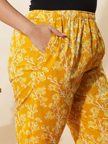 Image of 9shines Label Pure Cotton Printed Women Top & Pyjama Set | Pyjama co-ord Set | Night Suit | Lounge wear for Home | Nightwear Set for Women | Night Dress for Women Stylish (COPJ-5)