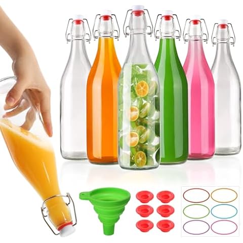 Alotpower 32oz Flip Top Glass Bottles Cover