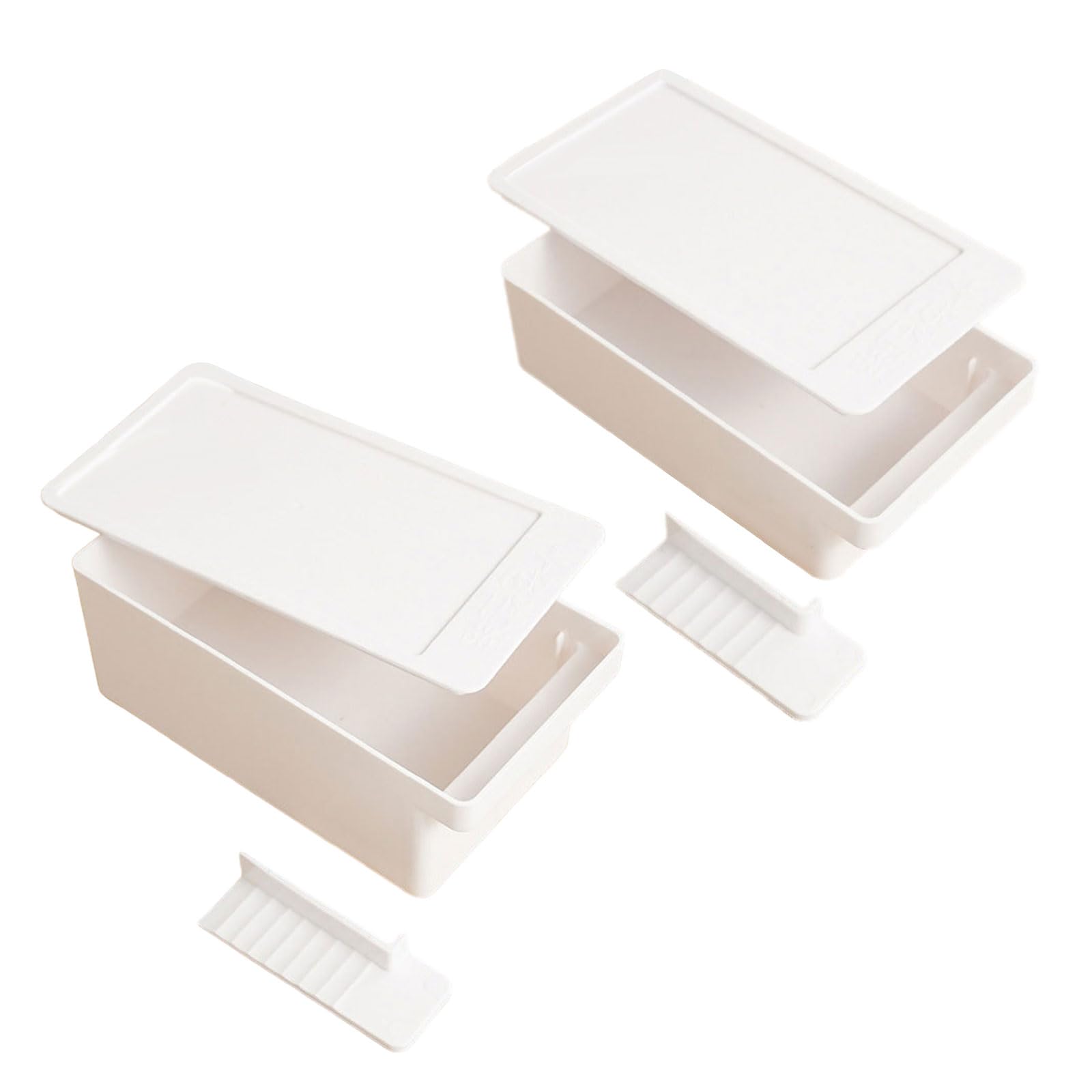 Kalttoy 2pcs Multifunctional Butter Storage Box with Slicer Cheese Cutter Multifunctional Butter Holder Practical Kitchen Tool Storage Box
