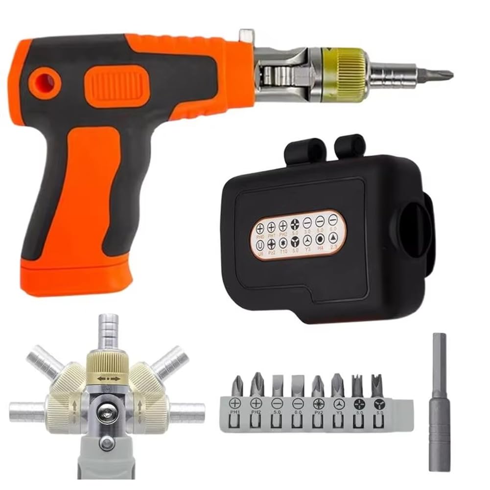 Littimoon Ratchet Driver 180 Degree Adjustable Angle Screwdriver Electronics Computer Tools Repair Kit Ergonomic Nut Drive
