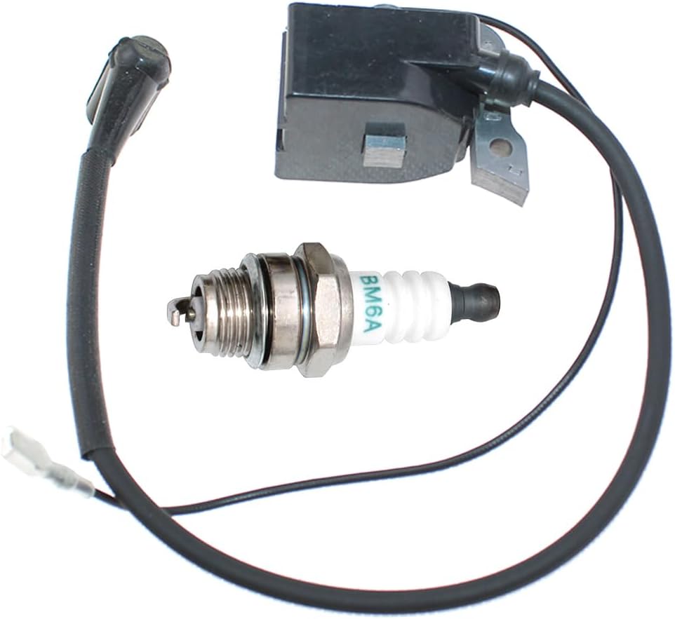 394-143-030 Ignition Coil with Spark Plug for Makita DPC7340 DPC7341 DPC8131 DPC8132 Dolmar PC-6430 PC-6435 PC-7312 PC-7312D PC-7312CD PC-7312S PC-7314 PC-7314D PC-7314CD PC-7314S Power Cutter