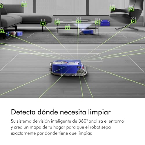 Miniatura 3 de Dyson 360 Vis Nav™ Robot aspiradora – Cepillo de Ancho Completo, diseñado para Todo Tipo de Suelos (Azul/Níquel)