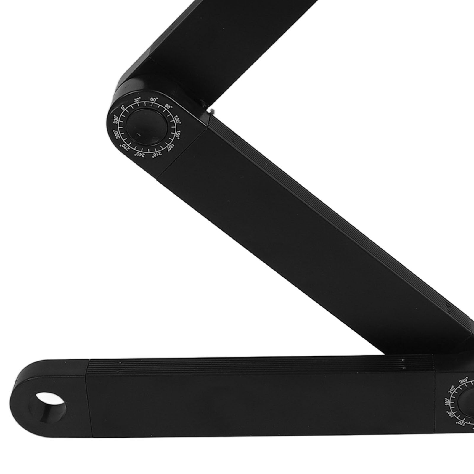 Regulowana Podstawka Pod Laptopa ze Stopu aluminium. Efektywna Wentylacja w Biurze domowym. Przestrzeń Robocza 480 X 260 Mm (Czarny)