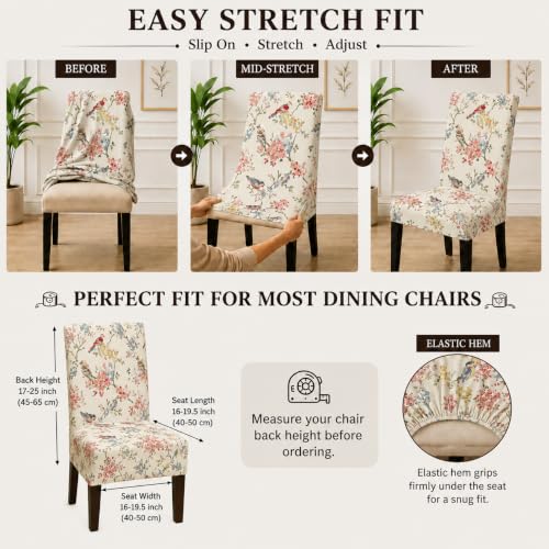 Image of Cloth Fusion Dining Table Cover with 6 Chair Covers, 6 Seater Table Cloth | Table cover and every chair cover in one matching print; 4-way stretch chair covers; 6 designs; washable, not PVC