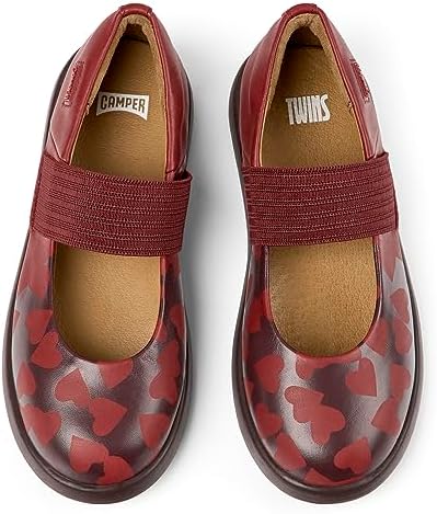 Camper Kids Baby Girls Ballet Flat, Burgundy, 9 Infant | Image 3