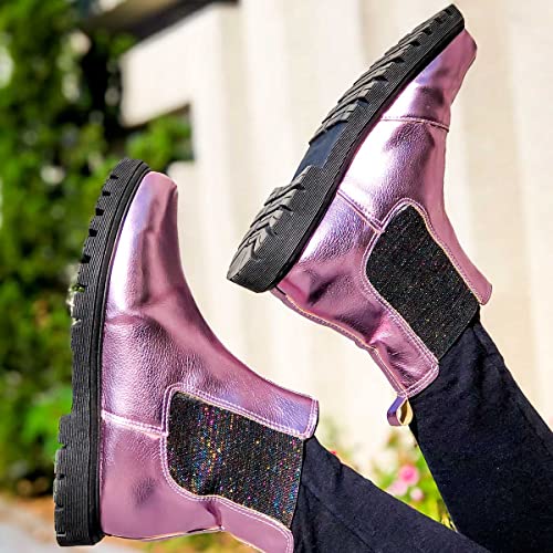 Bota Chelsea Infantil Menina Nº28ao36 Coturno Confort 09.08j (Rosa, br_footwear_size_system, big_kid