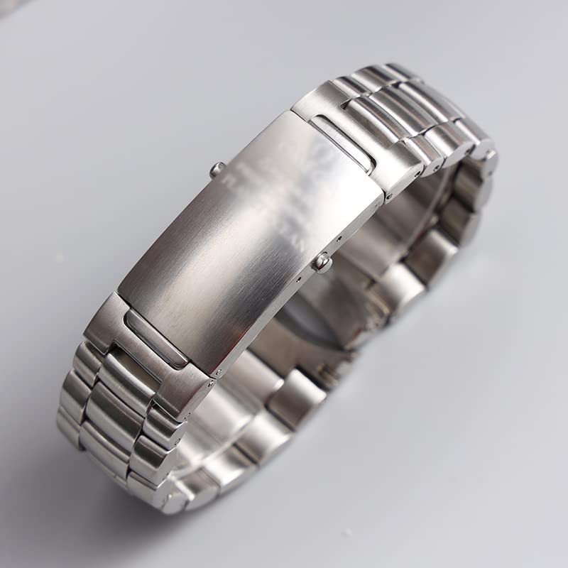 Bracelet de montre acier inoxydable argent 20mm 22mm pour Speedmaster - 2