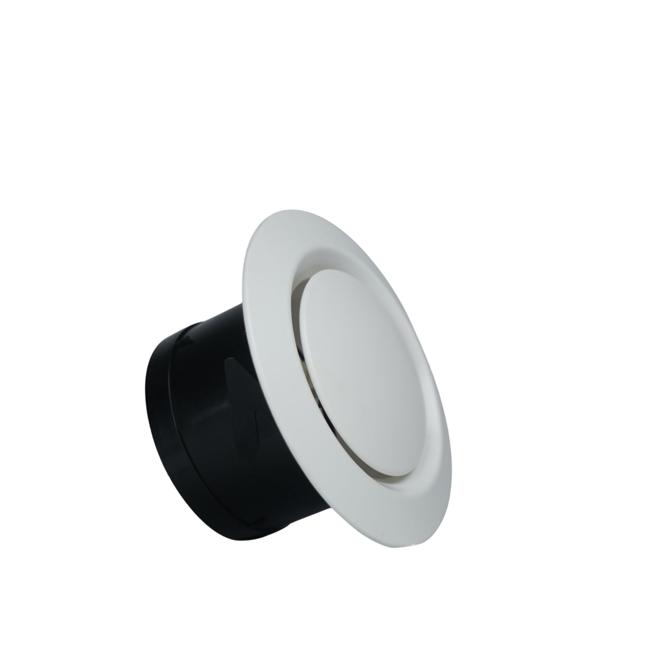 4 Inch Adjustable Vent Cover Disk Diffuser Round ABS Ceiling Air Vent for Bathroom, Kitchen, Attic & Living Room – HVAC Ventilation Diffuser, White-image-39