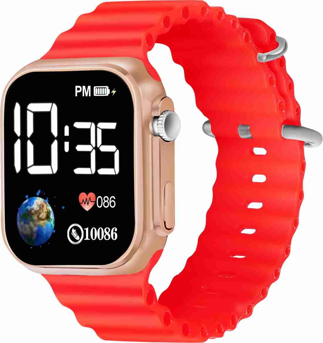 Digital Earth Ultra Look Multi Logo Red Unisex Plastic Watch (B0CK1VCPM8) Amazon Price History, Amazon Price Tracker
