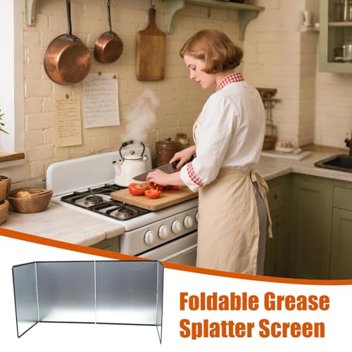 Écran anti-éclaboussures pliable protection graisse poêle et friteuse