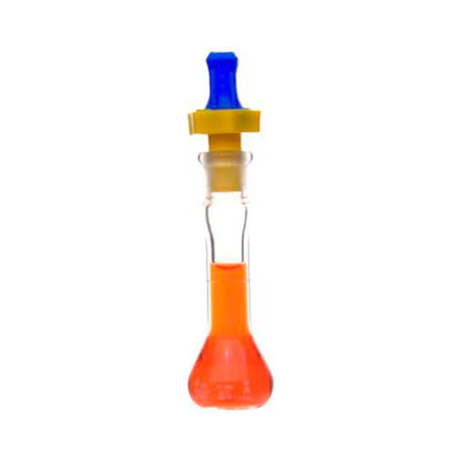 Kimax 28014P-5 Borosilicate Glass 5mL, +/- 0.02mL Tolerance, Round with Flat Bottom Class A Volumetric Flask, with Polyethylene Stopper (Case of 12)