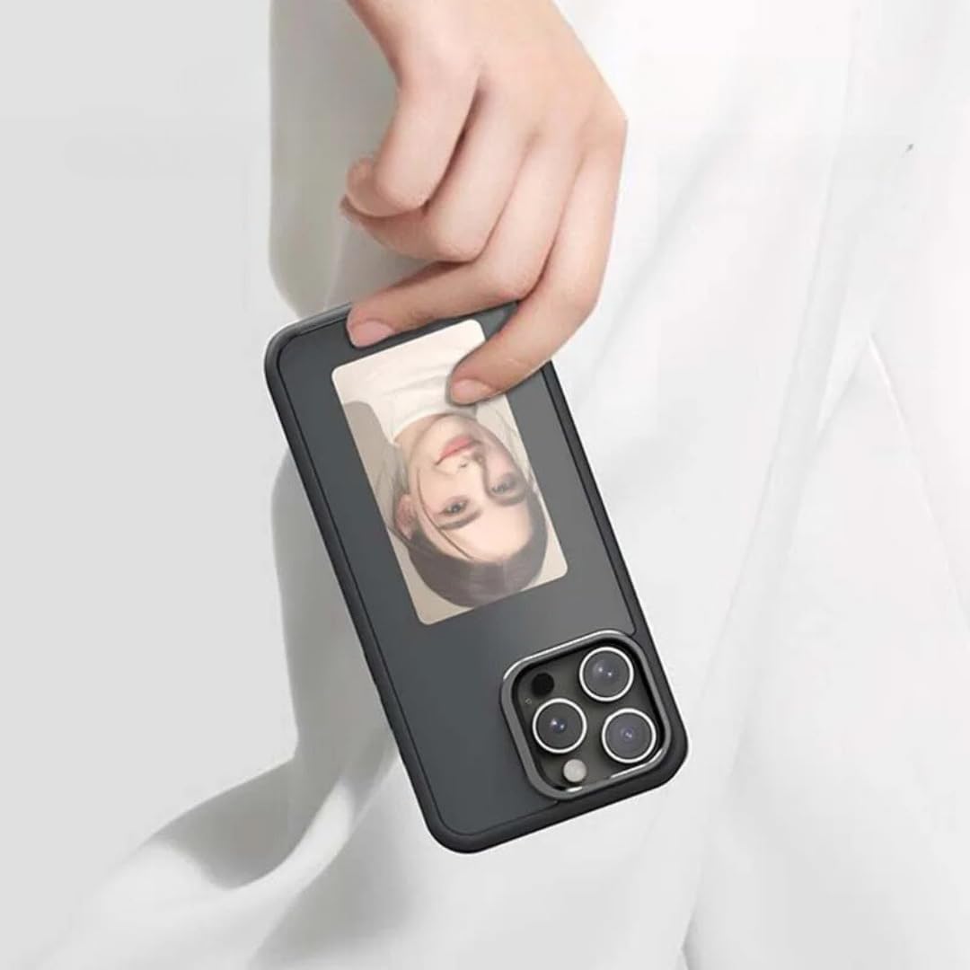 Custodia protettiva per iPhone con display E-Ink a quattro colori, custodia fai da te per smartphone per iPhone 13/14/15 (Nero, iPhone 14 Pro Max)