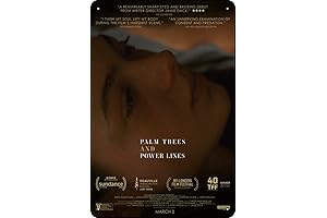 Vintage Palm Trees and Power Lines Tin Sign: A Nostalgic Wall Art for Your Abode