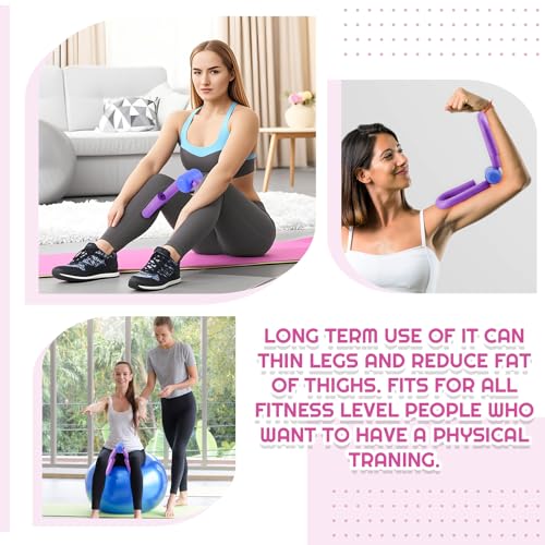 6 Pcs Fitness Resistance Exercise Bands 6 Tube Pedal Puller Resistance Band Set for Women Weight Loss Thigh Training Workout Equipment Elastic Arms Abdomen Shoulder Waist Leg Beginners Yoga(Purple)