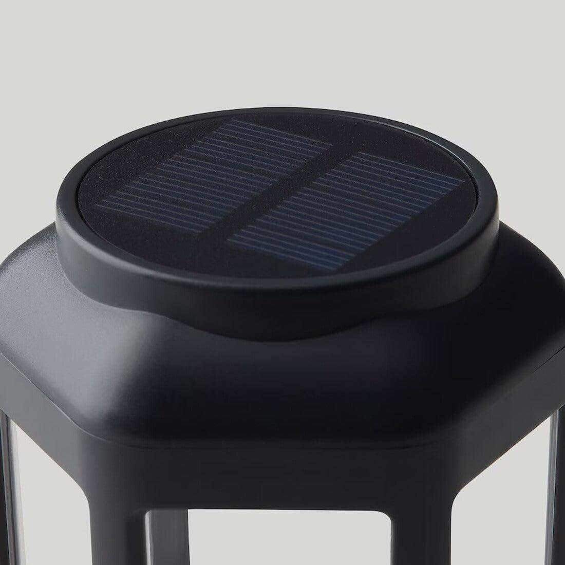 Ikea SOLVINDEN LED Solar-Powered Ground Stick, Outdoor/Clear Black with LED Lighting Chain with 40 Lights, Indoor/Battery-Operated Silver-Color. 1