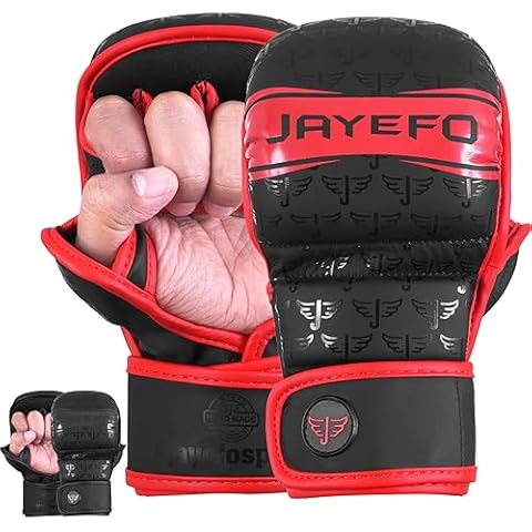 Jayefo MMA Sparing Gloves (Red, L/XL) Cover