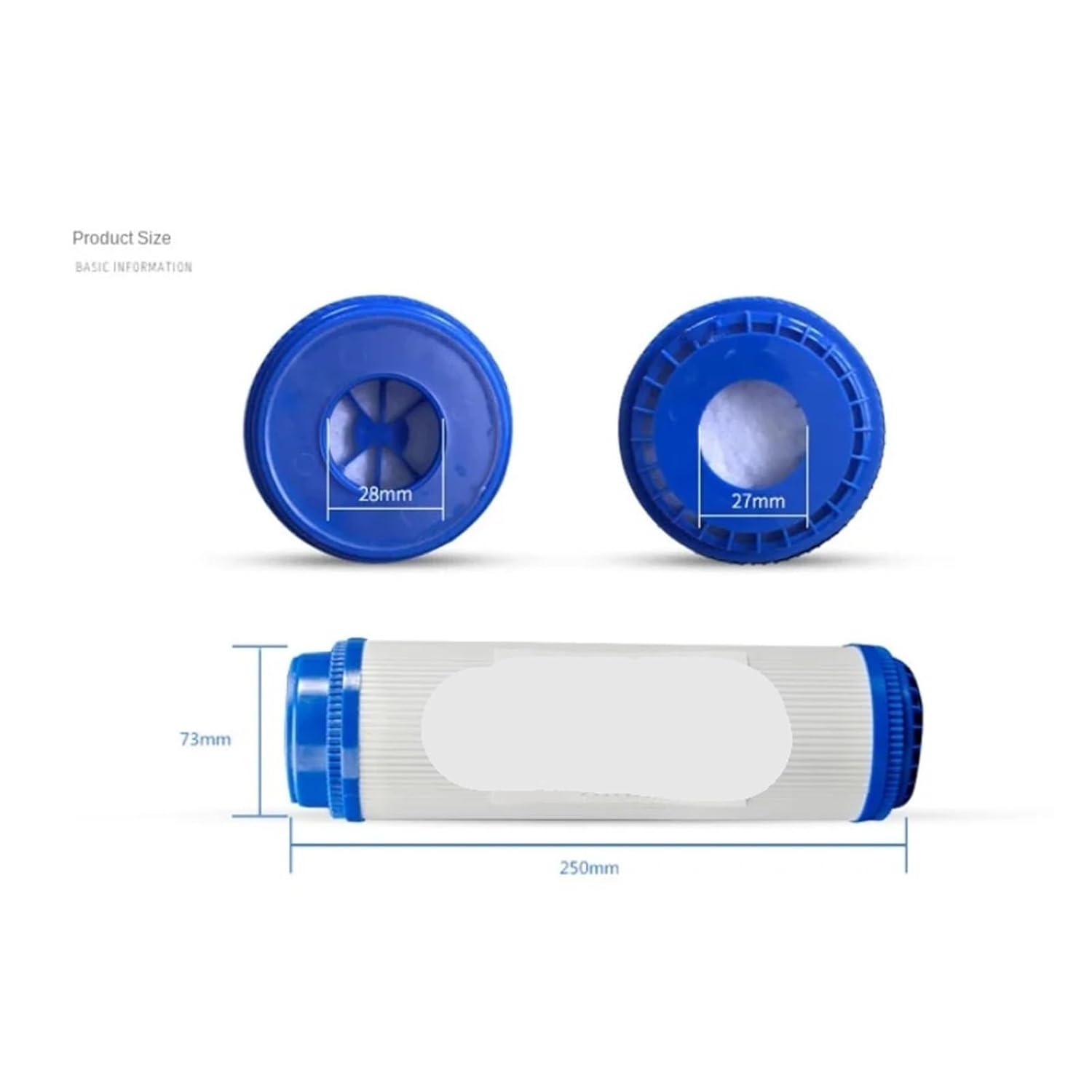10 Inch Granular Activated Coconut Shell Filter Water Purifier Accessories Pure Machine(2pcs)
