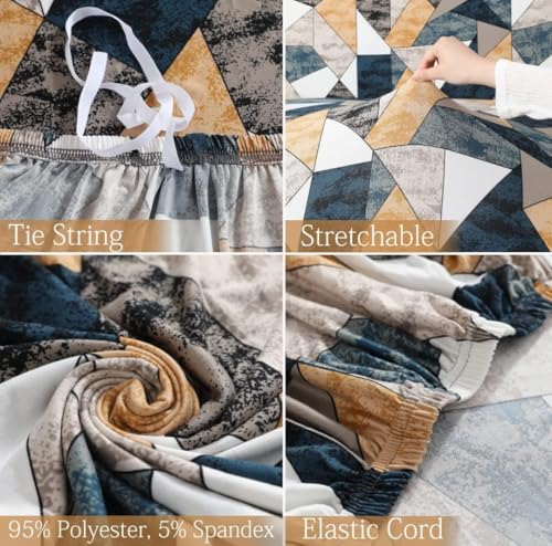 Image of HK 3 Seater Universal Elastic Sofa Cover | 360 Fully Covered Anti-Slip Washable Couch Cover Protector | 140 GSM Stretch Fit Polyester + Spandex Slipcover (180-230cm /SC-001-03)