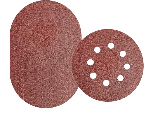 Image of Inditrust 5-Inches Round Sanding Disc Hook and Loop Sand Paper in Bulk for Orbital Sander (10, 150 grit)