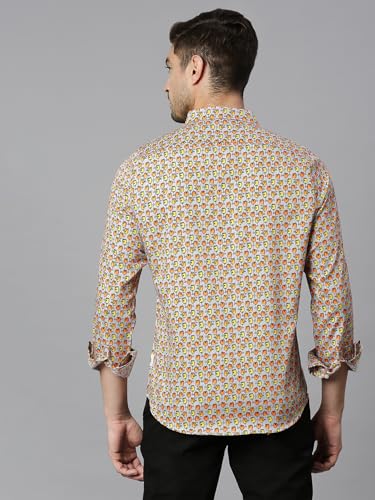 Image of Thomas Scott Men's | Printed | Full Sleeve | Slim Fit | 100% Cotton | Spread Collar | Casual Shirt