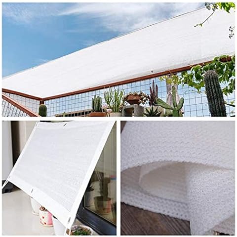 White Garden Sun Shade Sails Anti-UV Sun Shelter Sunshade Plants Protection Cover Shade Net Hi-Quality Sun Shelter Sunshade Net Sails Water Proof Plants Protection Cover (Size : 1 * 1M(3.2 * 3.2ft)) Cover