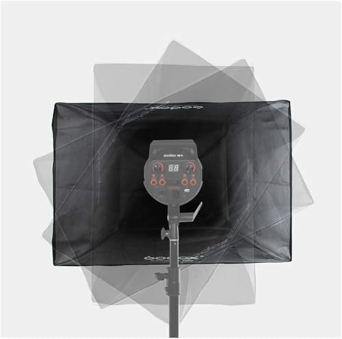 Miniatura 6 de Godox Caja de luz rectangular de 27 x 39 pulgadas, montaje Bowens con rejilla de panal de abeja, iluminación estroboscópica compatible con flash de